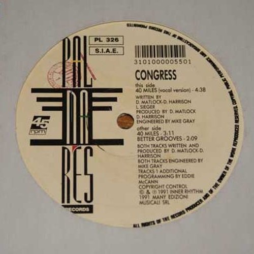 Congress - 40 Miles (Vocal Version).