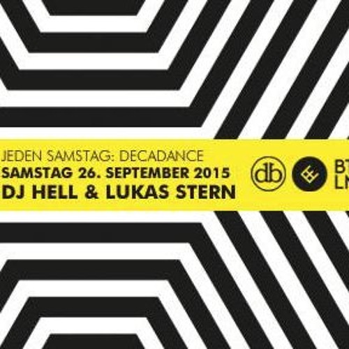 DJ Hell - Live At Decadance Betty Elms Ulm - 26 - 09 - 2015
