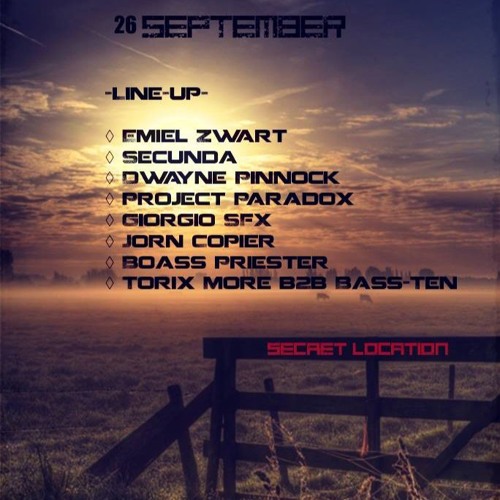 Project Paradox at DNA & At3w's Polder Rave (Secret location) 26-09-15