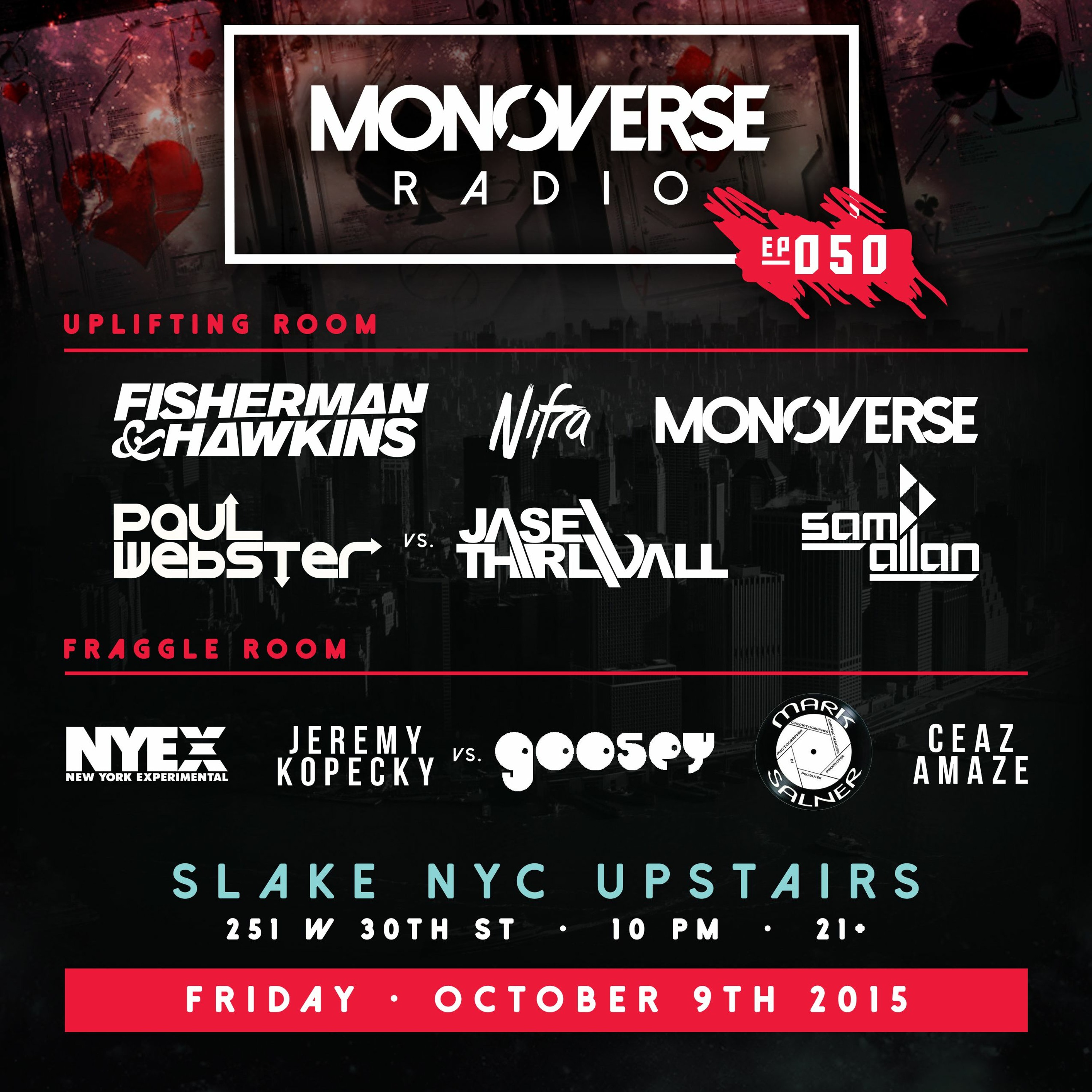 Monoverse Radio 050 LIVE from Slake, New York (10-09-15) episode artwork