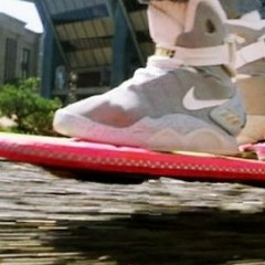Jordans on a hoverboard