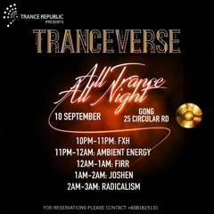 Joshen - Trance Republic Pres. Tranceverse  10/09/15 (Recorded Live @ Gong)