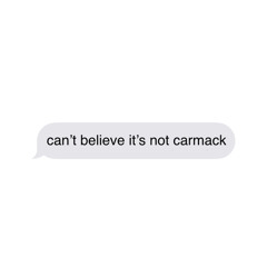 can't believe it's not carmack