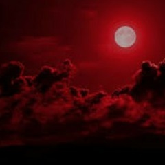 Moon shines red