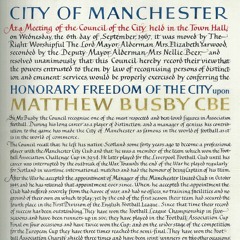 Matt Busby's Freedom Of The City Ceremony, Manchester Town Hall, 6 September 1967