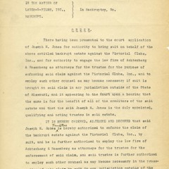 12 December 1923 Order, In the Matter of Laugh-O-Gram Films