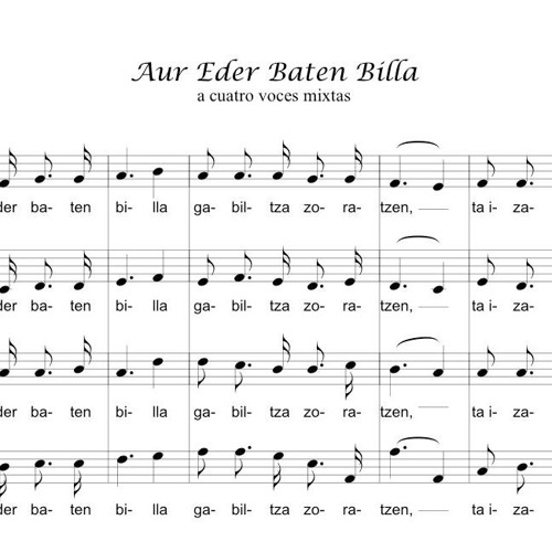 Aur Eder Baten Billa a 4 voces mixtas