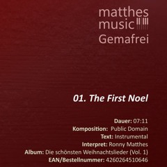 The First Noel - Gemafreie Weihnachtsmusik - (01/14) - CD: Die schönsten Weihnachtslieder (Vol. 1)
