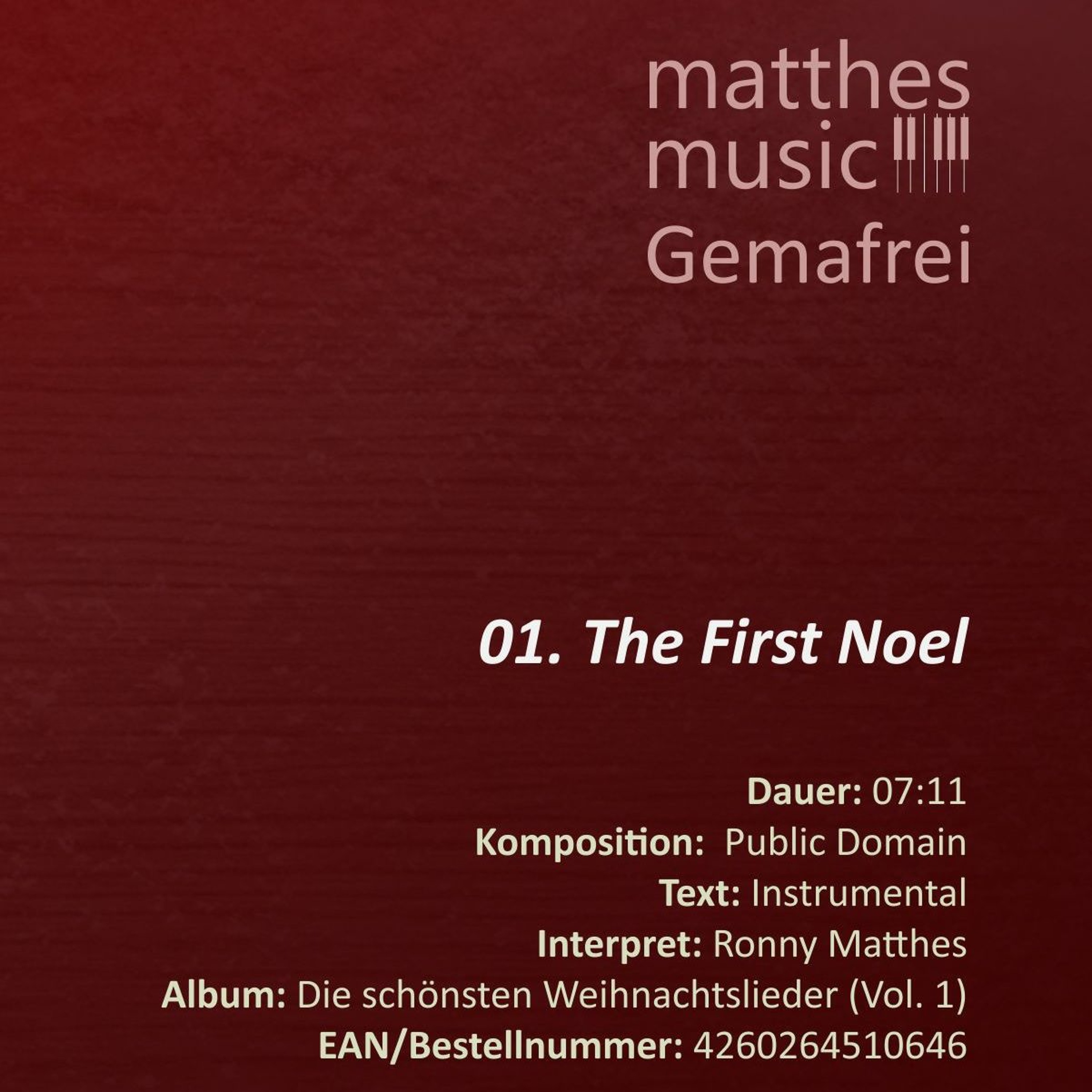 The First Noel - Gemafreie Weihnachtsmusik - (01/14) - CD: Die schönsten Weihnachtslieder (Vol. 1) episode artwork