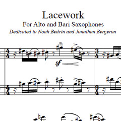 Lacework for Alto and Bari Saxophones - Amos Gillespie