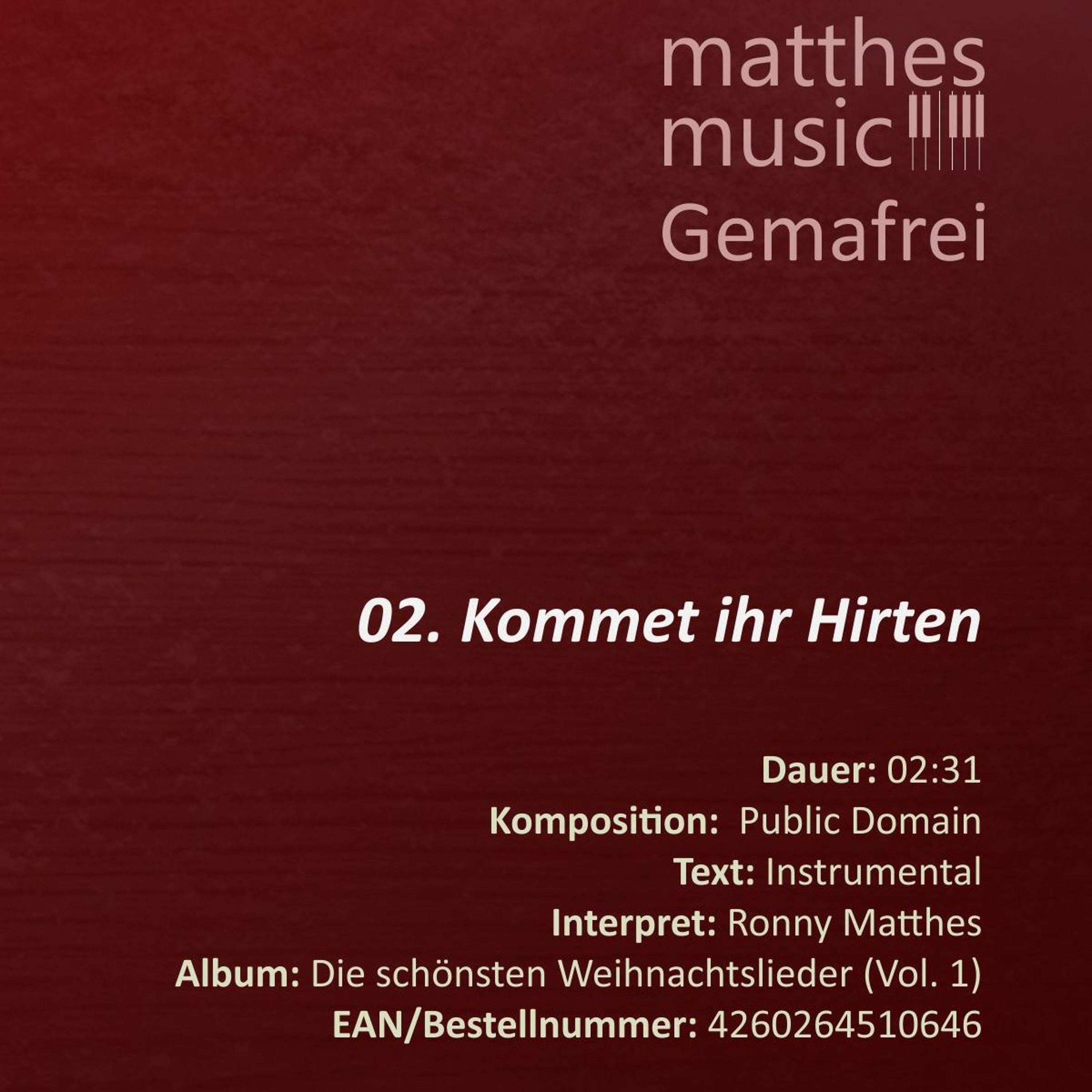 Kommet ihr Hirten - Gemafreie Weihnachtsmusik - (02/14) - CD: Die schönsten Weihnachtslieder episode artwork