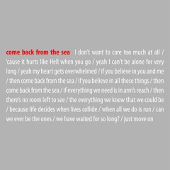 Come Back From The Sea (feat. Allison Victoria)