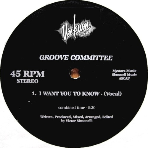 Groove Committee - I Want You To Know