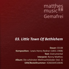 O Little Town Of Bethlehem - Lewis H. Redner - (03/14) - CD: Die schönsten Weihnachtslieder