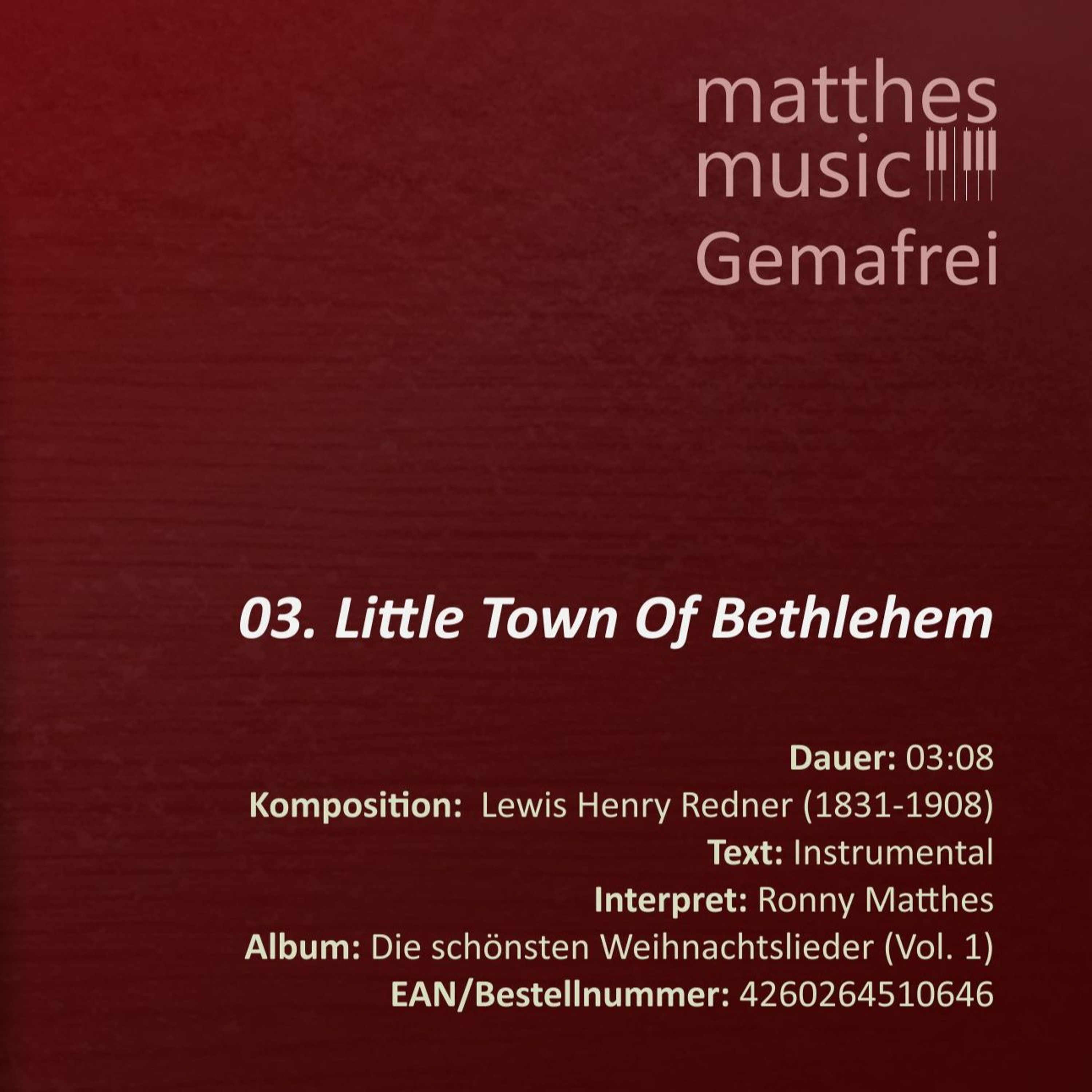 O Little Town Of Bethlehem - Lewis H. Redner - (03/14) - CD: Die schönsten Weihnachtslieder episode artwork