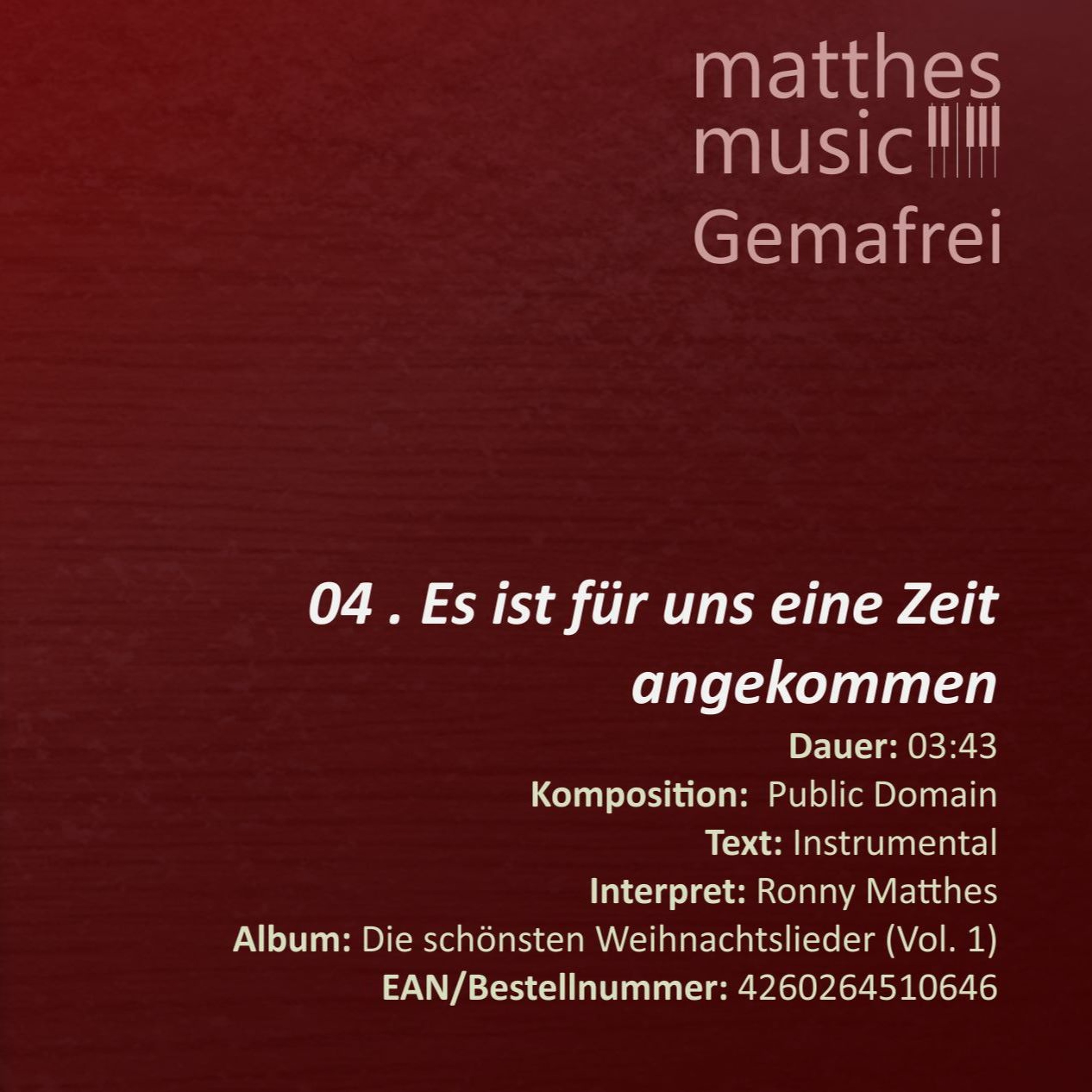 Es ist für uns eine Zeit angekommen - (04/14) - CD: Die schönsten Weihnachtslieder (Vol. 1) episode artwork