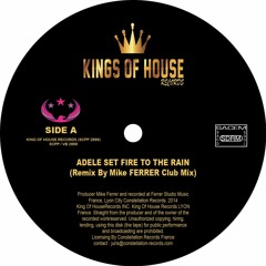 ADELE SET FIRE TO THE RAIN (Remix By Mike FERRER club Mix)