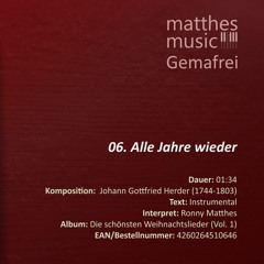 Alle Jahre wieder - instrumentale (06/14) - CD: Die schönsten Weihnachtslieder (Vol. 1)