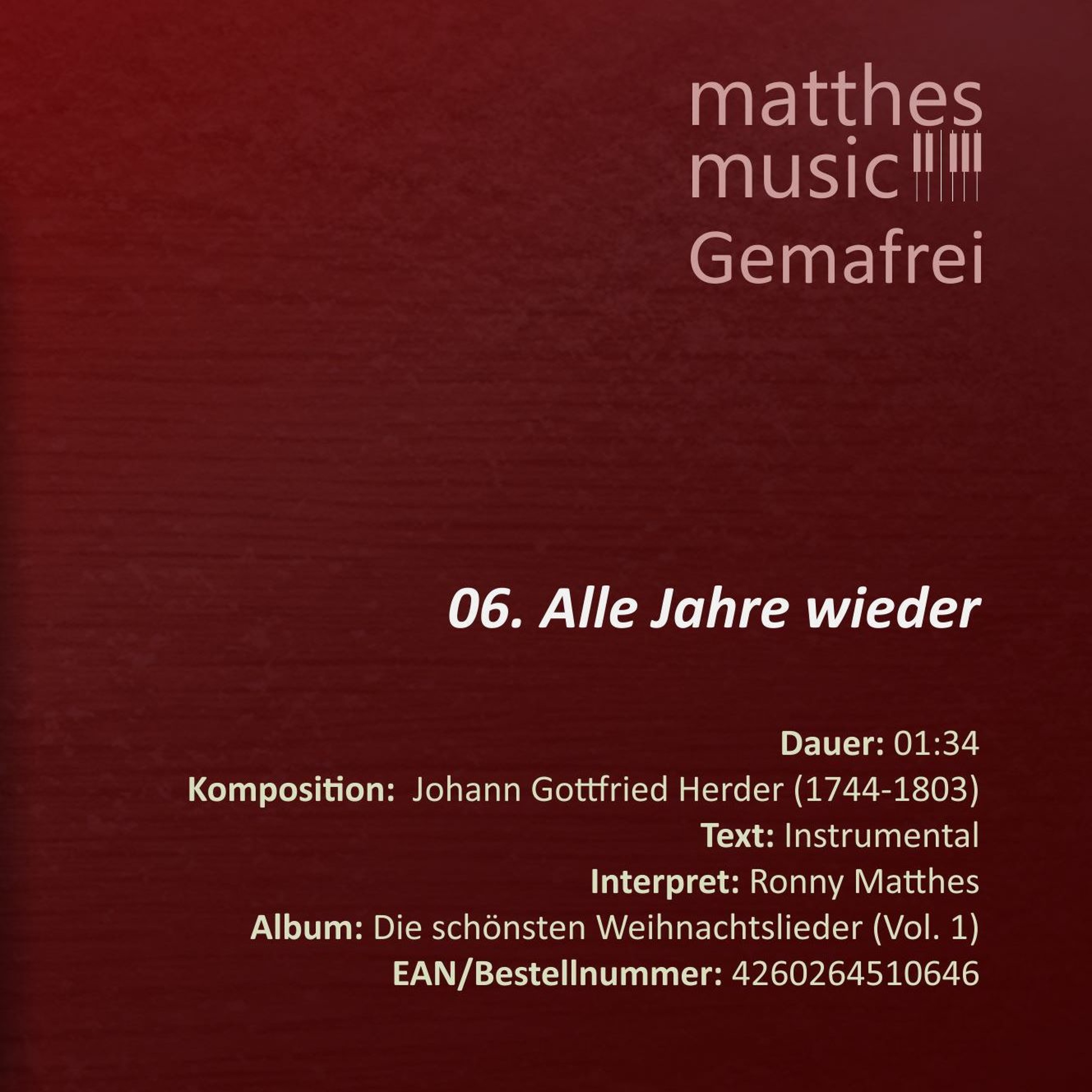 Alle Jahre wieder - instrumentale (06/14) - CD: Die schönsten Weihnachtslieder (Vol. 1) episode artwork
