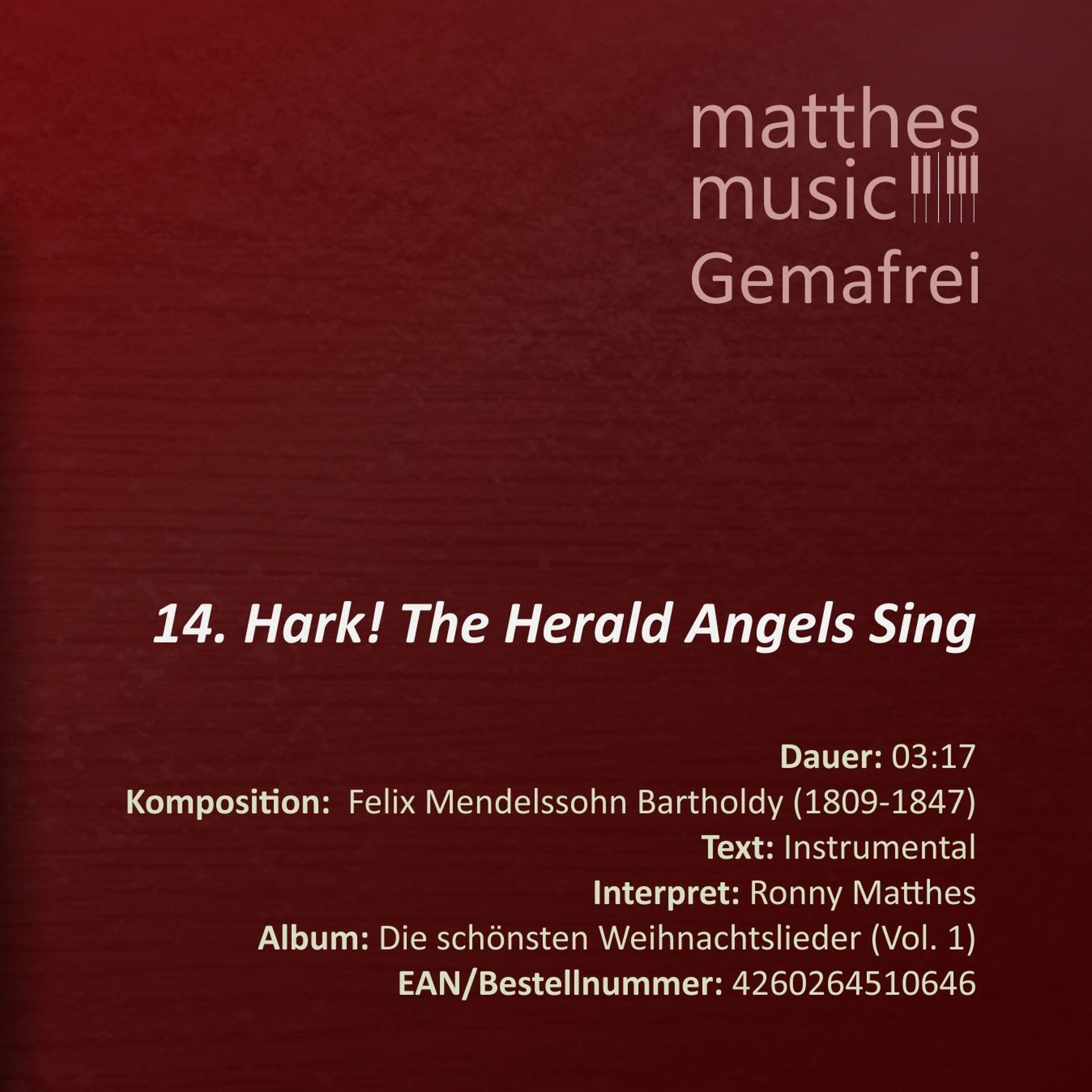 Hark! The Herald Angels Sing - GEMA-frei (14/14) - CD: Die schönsten Weihnachtslieder (Vol. 1) episode artwork