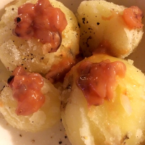 Potatoes with Salted Squid Guts