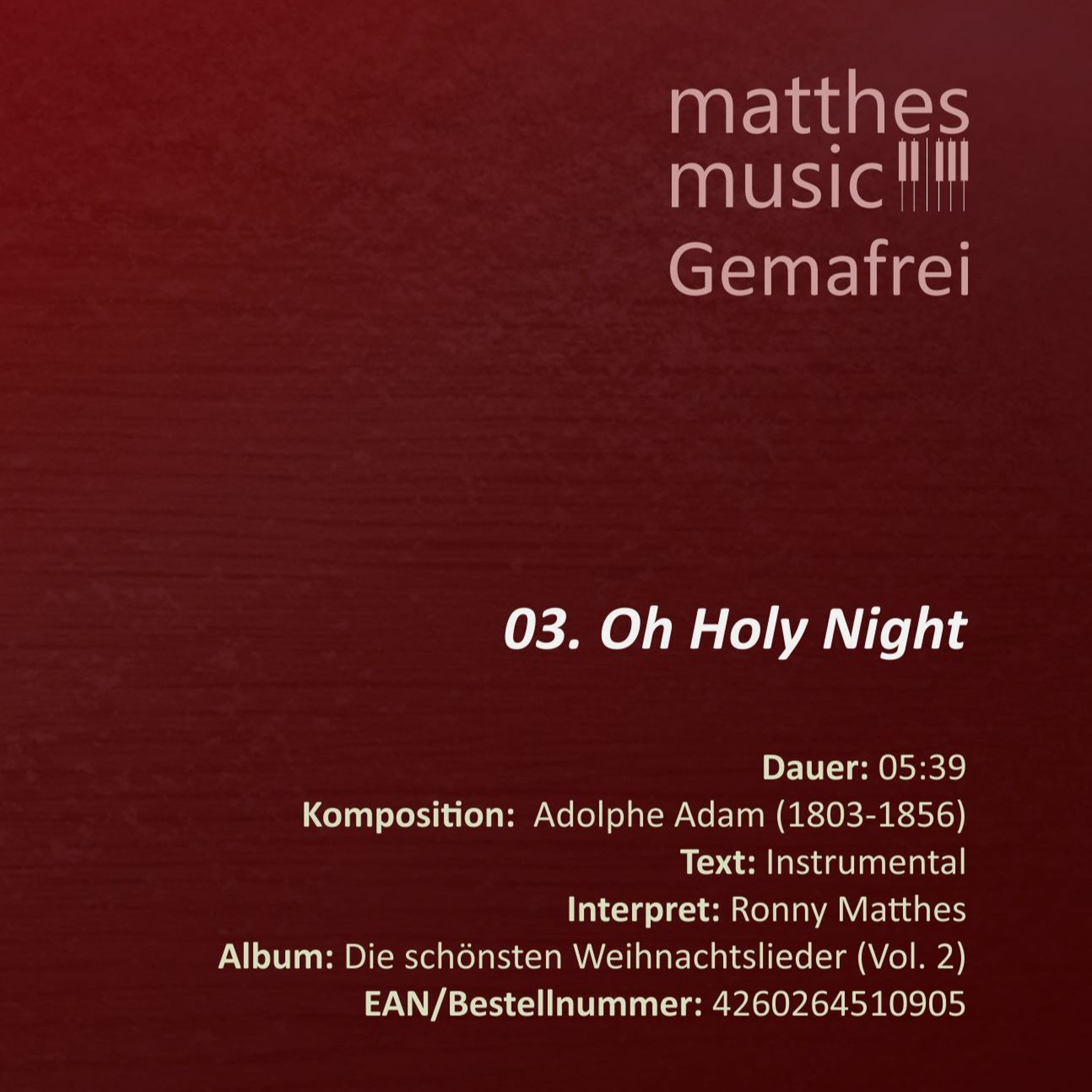 Oh Holy Night - Adolphe Adam - (03/13) - CD: Die schönsten Weihnachtslieder (Vol. 2) episode artwork