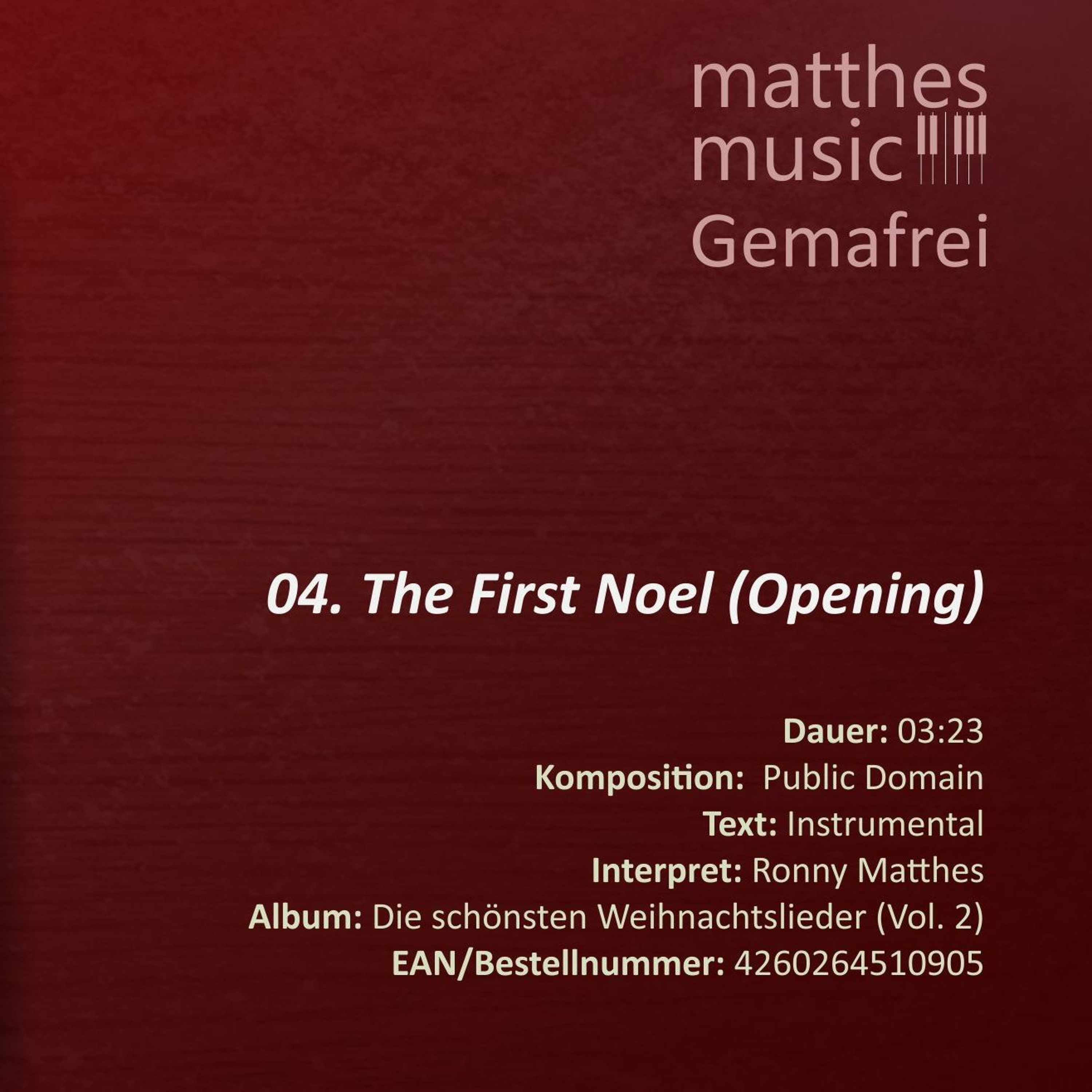 Opening (The First Noel) - Public Domain - (04/13) - CD: Die schönsten Weihnachtslieder (Vol. 2) episode artwork