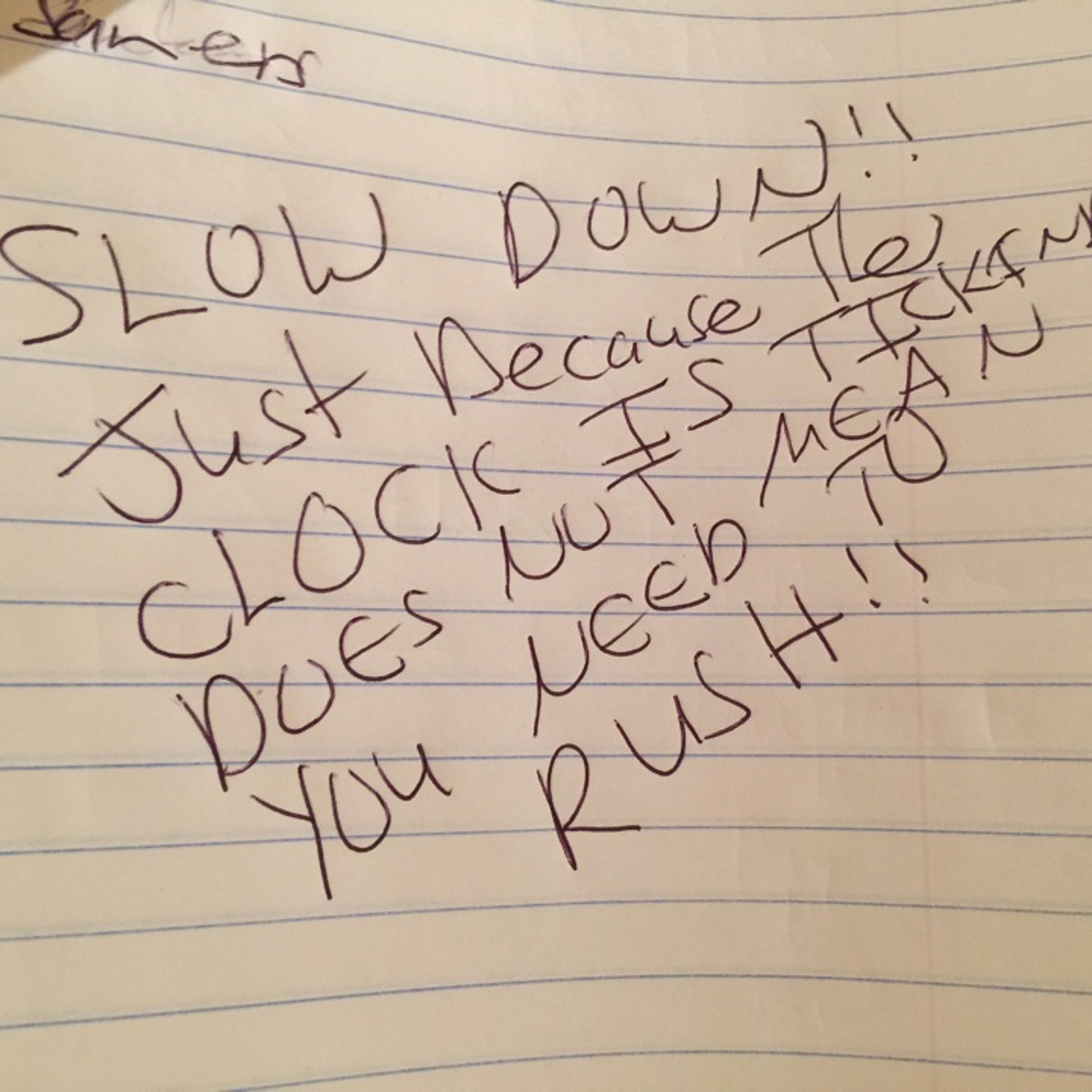 Slow Down, No Need To Rush (Note to Self) episode artwork