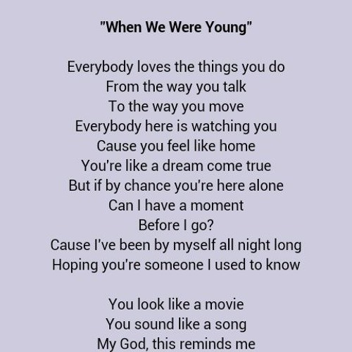 Adele When We Were Young Cover By Mantohere By Mantohere On Soundcloud Hear The World S Sounds