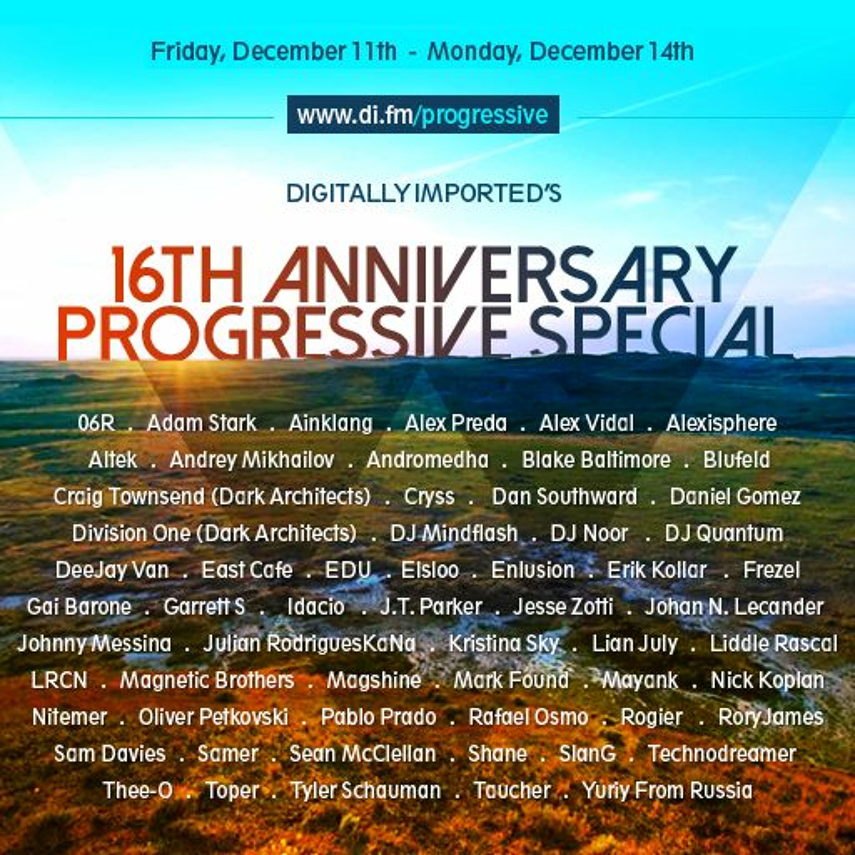 EXCLUSIVE SET---DJ Mindflash - DI FM 16 th Anniversary Progressive Special 2015 episode artwork