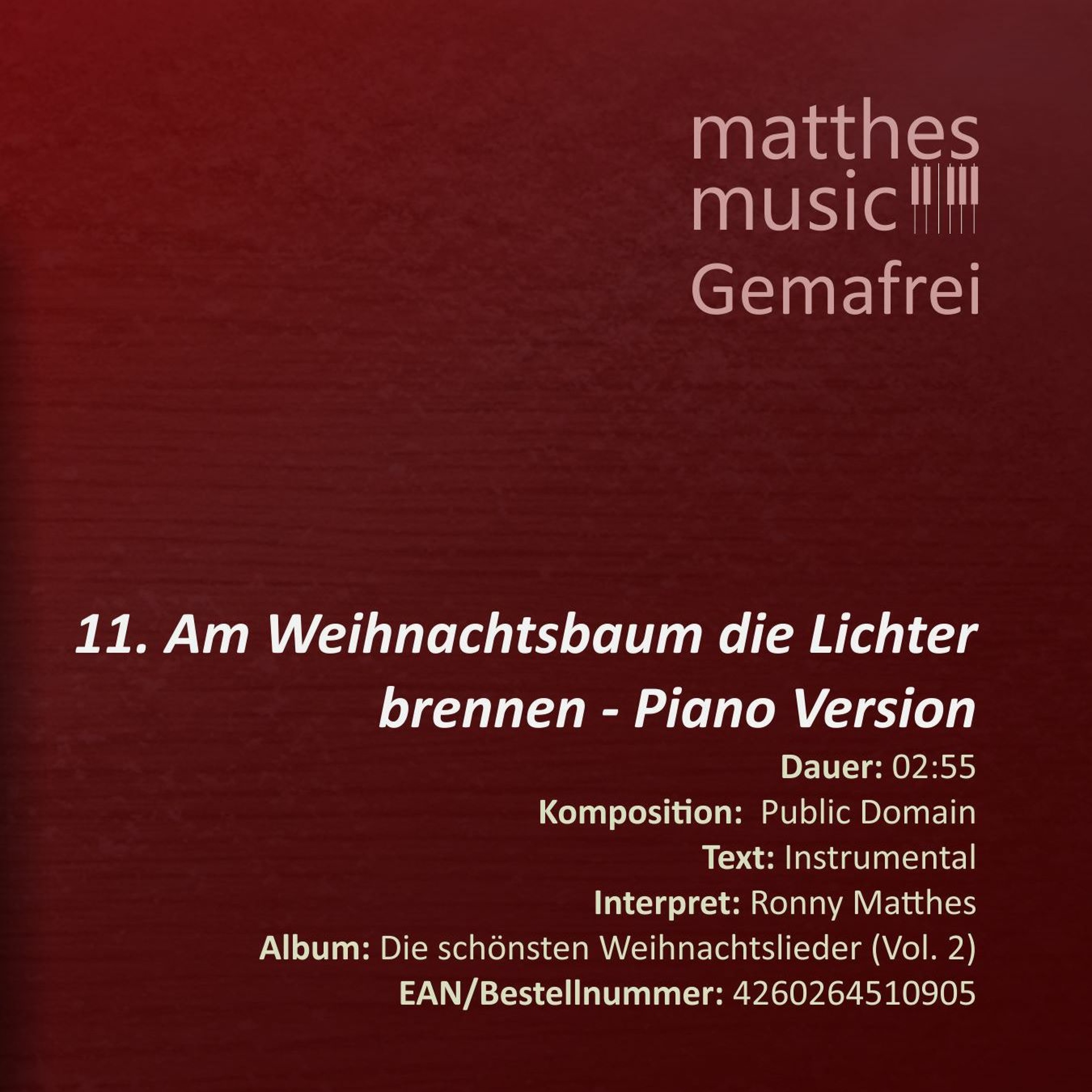 Am Weihnachtsbaum die Lichter brennen - (11/13) - CD: Die schönsten Weihnachtslieder (Vol. 2) episode artwork