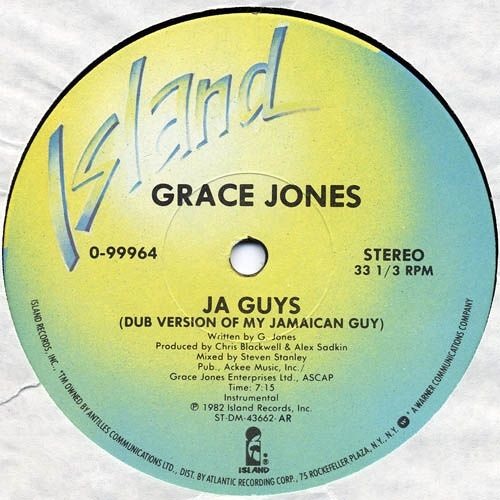Stream Grace Jones - Ja guys ( Dub version of My jamaican guy