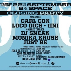 Baly - Carl Cox @ Space Ibiza/Closing Party - Promo Mix 2015