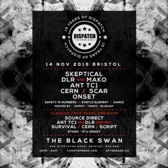 Safety In Numbers B2B Subtle Element + MC Bluejay @ 15 Years of Dispatch Recordings Bristol