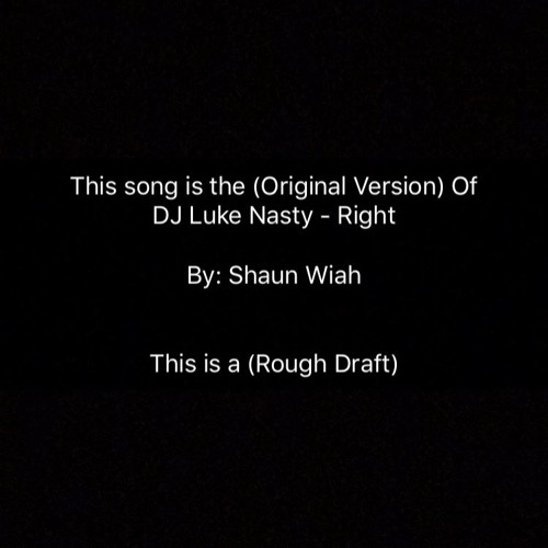Shaun Wiah ~ DJ Luke Nasty - Right (Original Version)