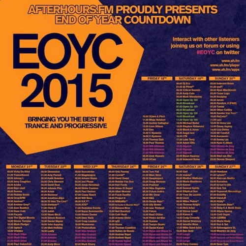 Afterhour FM //EOYC 2015//Simon Templar Mix//