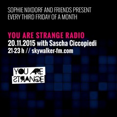 YOU ARE STRANGE RADIO w/ SASCHA CICCOPIEDI // 20.11.2015