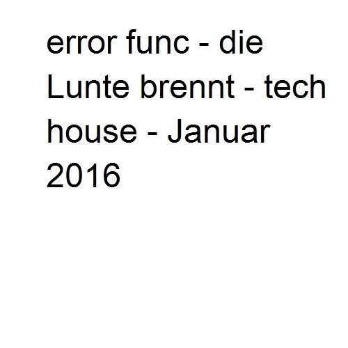 error func - die Lunte brennt