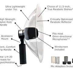 Human Voice 10-70 Yards, Pro  Mini Parabolic
