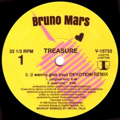 Bruno Mars - Treasure (I Wanna Give You Devotion '90 Remix)  @InitialTalk