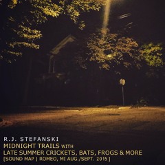 Midnight Trails with Late Summer Crickets, Bats & Frogs [Field Recorded Sound Map 1.2 | Romeo, MI]