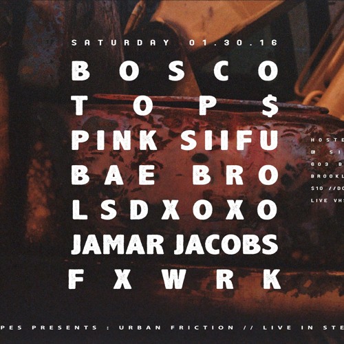 DIRTY TAPES PRESENTS: URBAN FRICTION 01.30.16 @ SILENT BARN