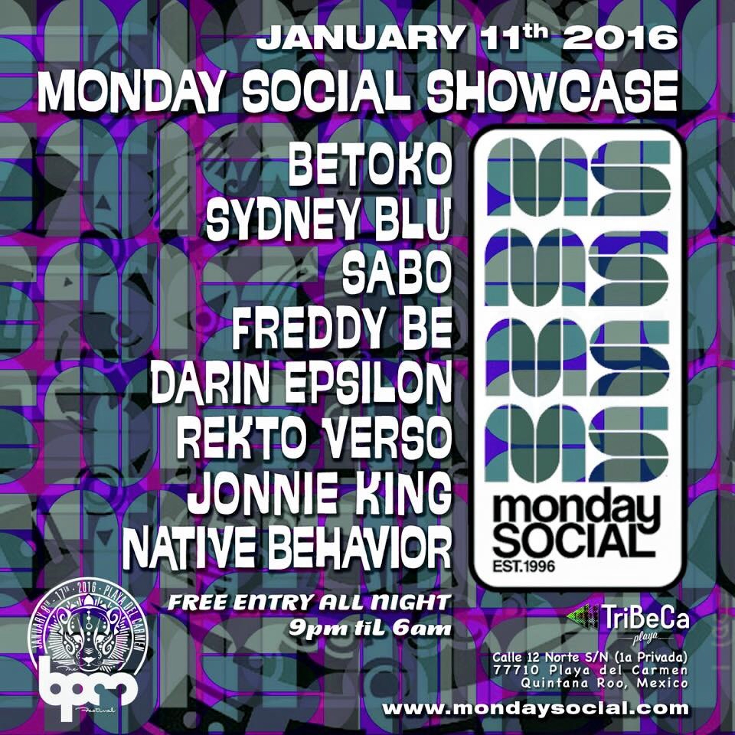 Native Behavior Live @ BPM Festival 01 11 16 (Monday Social - Club Tribeca) episode artwork