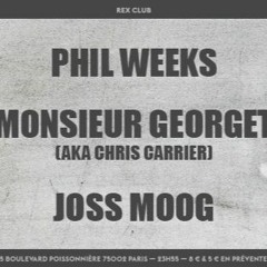 Joss Moog @ Get Underground - Rex Club - Paris (14/01/16)