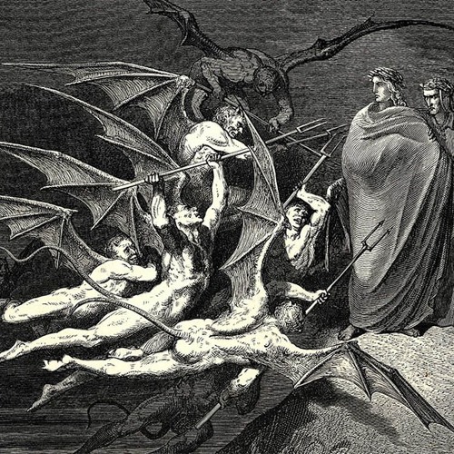 Illustration For Inferno By Dante Alighieri Canto Xviii