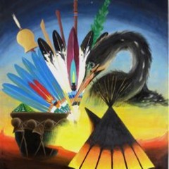 Adrian Primeaux singing & Neulan Dion III drumming at Allen, SD
