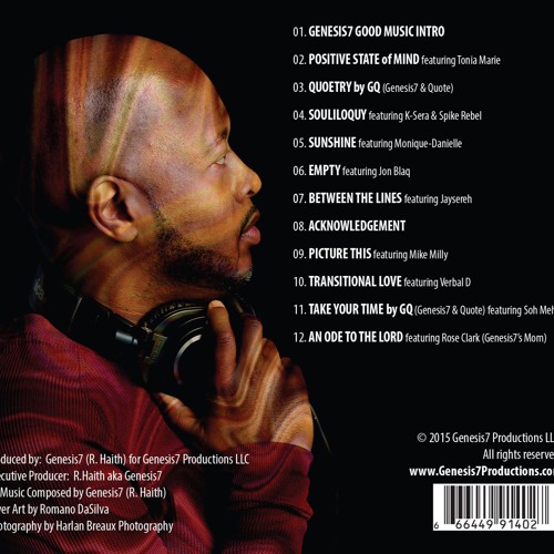 Genesis7 SOULiloquy Music Album sampler (Released 12/15/15)