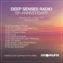 001 - Deep Senses Radio 6 Year Anniversary - Roy Malloy B2B Rogier