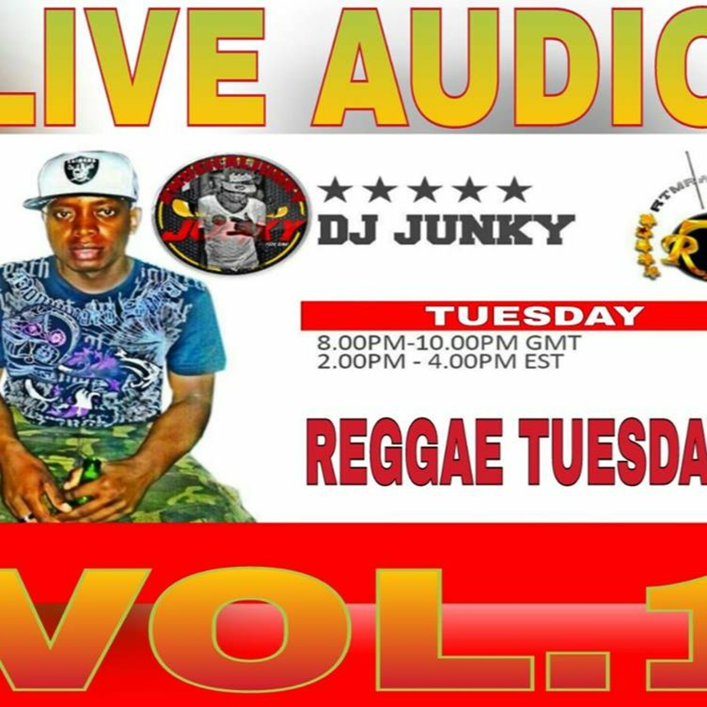 DJJUNKY REGGAE TUESDAY ON @RTMRADIO_NET LIVE AUDIO VOL.1 episode artwork