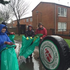 picking litter in Grangetown